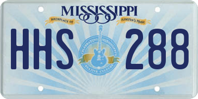 MS license plate HHS288