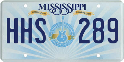 MS license plate HHS289