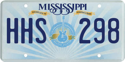 MS license plate HHS298