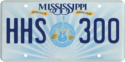 MS license plate HHS300