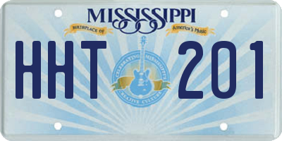 MS license plate HHT201
