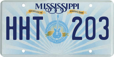 MS license plate HHT203