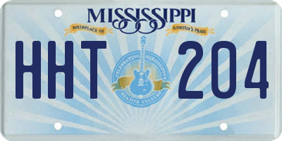 MS license plate HHT204