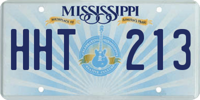 MS license plate HHT213