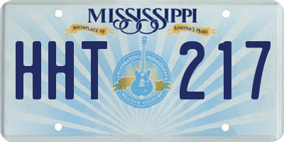 MS license plate HHT217