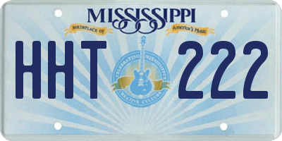 MS license plate HHT222
