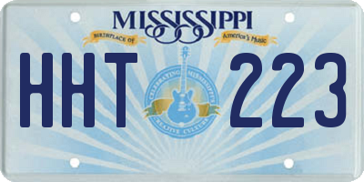 MS license plate HHT223