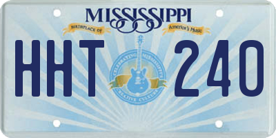 MS license plate HHT240