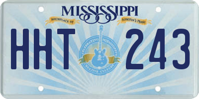 MS license plate HHT243