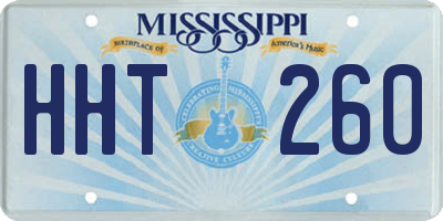 MS license plate HHT260