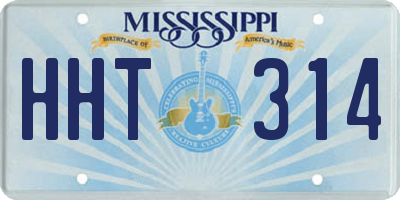MS license plate HHT314