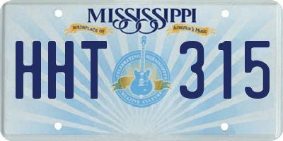 MS license plate HHT315