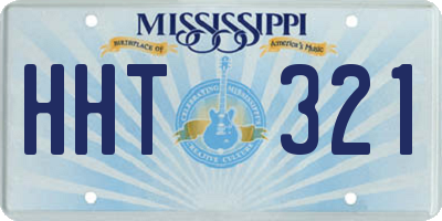MS license plate HHT321