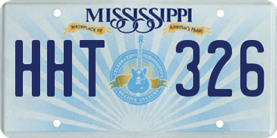 MS license plate HHT326