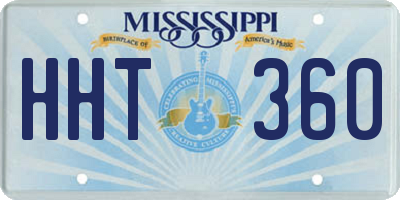 MS license plate HHT360
