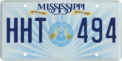 MS license plate HHT494