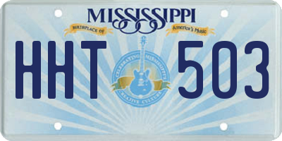 MS license plate HHT503