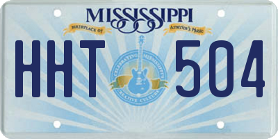MS license plate HHT504