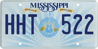 MS license plate HHT522