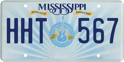 MS license plate HHT567