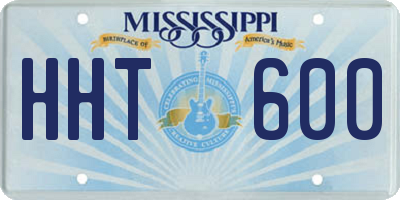 MS license plate HHT600