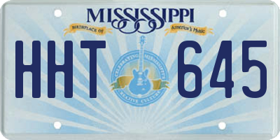 MS license plate HHT645