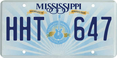 MS license plate HHT647