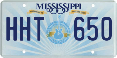 MS license plate HHT650