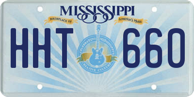 MS license plate HHT660