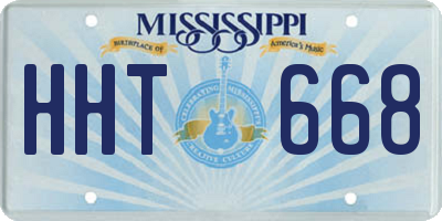 MS license plate HHT668