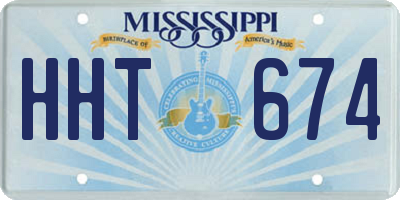 MS license plate HHT674