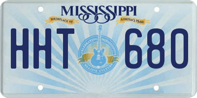 MS license plate HHT680