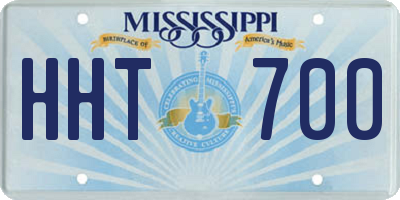 MS license plate HHT700