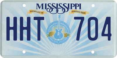 MS license plate HHT704