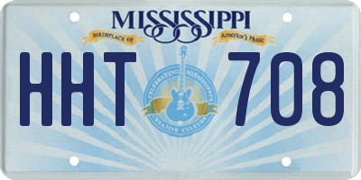 MS license plate HHT708
