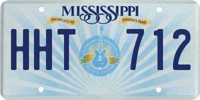 MS license plate HHT712