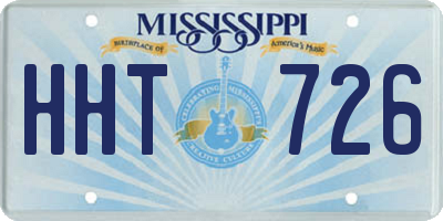 MS license plate HHT726