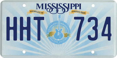 MS license plate HHT734