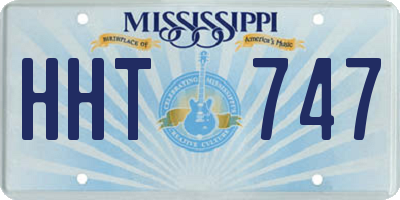 MS license plate HHT747