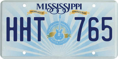 MS license plate HHT765