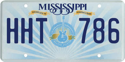MS license plate HHT786
