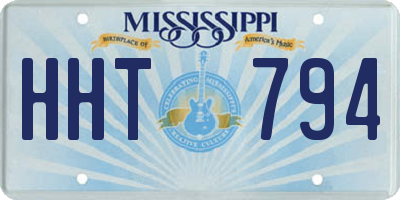MS license plate HHT794