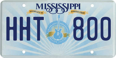 MS license plate HHT800
