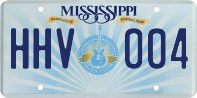 MS license plate HHV004