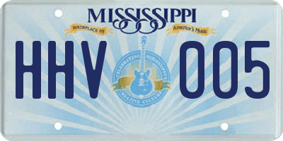 MS license plate HHV005