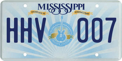 MS license plate HHV007