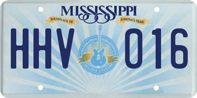 MS license plate HHV016