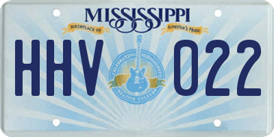 MS license plate HHV022