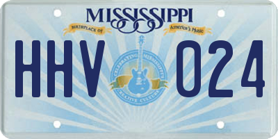 MS license plate HHV024