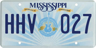 MS license plate HHV027